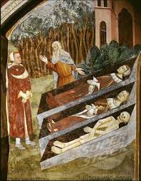 Legend Of The Three Dead And The Three Living Unknown 14th Century Fresco Detail St Benedict Sacro Speco Subiaco Medieval Art Popular Paintings Art