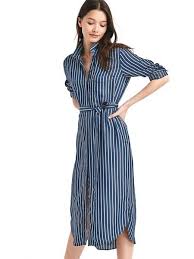 Gap Strip Midi Shirtdress Gap Shirt Dress Petite Outfits Petite Clothing Online