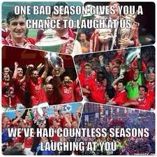 The red devils are as many as 13 points behind leaders and city rivals manchester city, who have played 34 games. Liverpool V Man Utd Funny Pictures