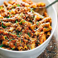Spicy Sausage Rigatoni Pinch Of Yum Recipe Ground Sausage Recipes Spicy Sausage Recipes Pasta Dishes