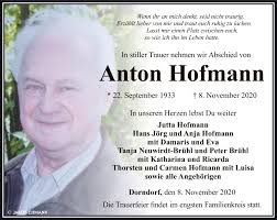 Traueranzeigen von Anton Hofmann