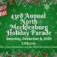 43rd Annual N. Mecklenburg Holiday Parade event in Davidson, NC