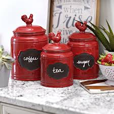 3.9 out of 5 stars, based on 55 reviews 55 ratings current price $31.59 $ 31. Looking For A Cookie Jar Or A Kitchen Canister Set Kirkland S Carries A Wide Variety Of Kitchen Ca Rooster Kitchen Decor Rooster Canisters Red Rooster Kitchen