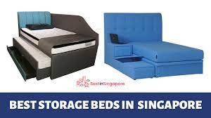 1.5 flexible platform bed with storage and baskets 1.9 platform bed with headboard and bedside storage ottoman 1.10 american furniture classics captains bed The 6 Best Places To Shop For Storage Beds In Singapore 2021