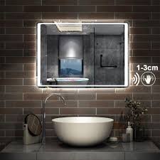 The fresca bathroom mirror is the perfect union of sleek design and modern technology. Bathroom Mirror Led Light With Motion Sensor Demister Cool White Hand Wave Control 800x600