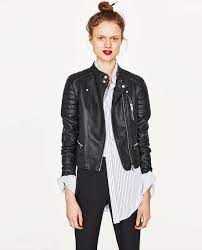 Women S Just In Clothes Zara United States Zip Jacket Women Zara Leather Jacket Black Outerwear