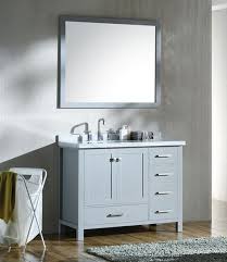 Our oasi vanities come with 2 sizes of base vanities and side cabinets for the right, left or even both sides. 43 Inch Bathroom Vanity