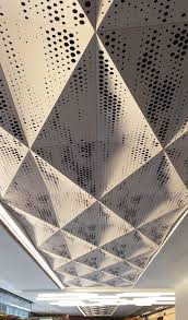 The Delta Drop Family Of Ceiling Systems Click To Learn More Delta Drop Uses Faceted Geometr Simple False Ceiling Design False Ceiling Design False Ceiling