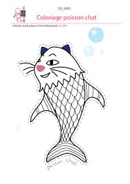 Coloriage poisson en ligne à imprimer. Coloriage Poisson D Avril Le Poisson Chat Momes Net