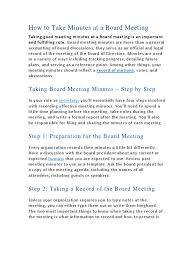She has written for the balance on u.s. Minutes Agenda Meeting Board Of Directors