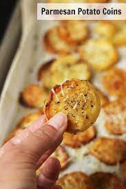 Parmesan Potato Coins Good Cheap Eats Recipe Cheap Eats Food Recipes