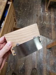 We're in the process of making hundreds and hundreds more and hope to have this is exactly how i made all of our prototypes. My 10 Cent Version Of The 50 Veritas Card Scraper Holder It Works Really Well Woodworking