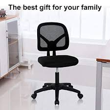 Sold and shipped by costway. Mesh Office Chair No Arms Swivel Desk Chairs With Lumbar Support Adjustable Height Computer Chair Swivel Task Chair With Curved Square Back Seat Width 18 3 Inch Storepaperoomates Shop Cheapest Online Global Marketplace