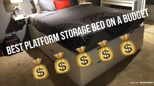 Queen size captains bed ikea. Ikea Hack Platform Bed With 12 Drawers Youtube