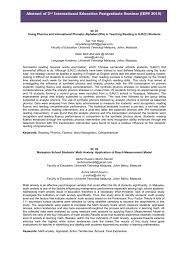 Ibu sangat bahagia ketika melihatmu tersenyum. Abstract Of 2nd International Education Postgraduate Seminar Ieps