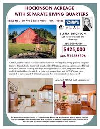 Real Estate For Sale 425 000 4 Bedroom 2 2 Bath 2876 Sf Two Story Hockinson Farmhouse W Separate Living Qu Real Estate Real Estate Flyers Real Estate Sales