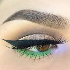 Pop Of Color Green Lower Lashline Lilac Inner Corner Kaitlyn Nguy W Winged Liner Neutral Eye Makeup Eye Makeup Colorful Eye Makeup Pretty Eye Makeup