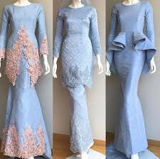 Powdered Blue Wedding Dress From Amnibridetobe Malayweddingdress Amnibridetobe Blue Dress Malay Di 2020 Pakaian Pesta Model Pakaian Wanita Model Baju Wanita