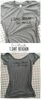 5 Minute T Shirt Neckline Refashion Shirt Refashion Refashion Clothes T Shirt Diy