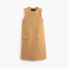 All sizes are us sizes. J Crew Collection Double Faced Italian Wool Sleeveless Coat 495 J Crew Lookastic