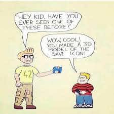 Nnn Wow Cool A 3d Model Of The Save Icon Computer Humor Tech Humor Technology Humor