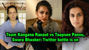 Actress kangana ranaut was getting bored on sunday, and that is why she decided to tease actress swara bhasker. Team Kangana Ranaut Vs Taapsee Pannu Swara Bhasker Twitter Battle Is On Video Dailymotion