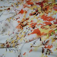 Orange silk and fabric chinese robe with floral pattern. Positioning Print Flower Chiffon Fabric Chinese Style Plum Printing Ancient Cosplay Skirt Scarf Dress Fabric Fabric Aliexpress