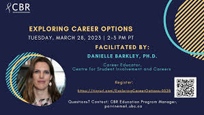 CBR Skills Development Workshop: Exploring Career Options: Danielle Barkley,  Ph.D.