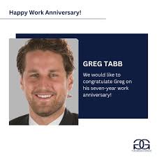 Congratulations to Greg Tabb, our Partner, Office Tenant Representation,  Commercial and Multifamily Investment Services, who just celebrated his 7th  work year anniversary with us. Thank you, Greg, for all your hard work