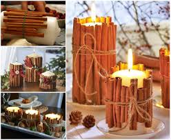 Wonderful Diy Christmas Candles With Pine Leaf Cinnamon Stick