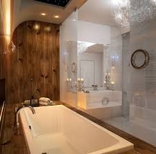 Dans la salle de bain, le plafonnier assure l'éclairage général. Modele Salle De Bain De Luxe Quelques Exemples Design
