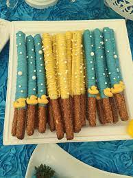 Rubber Duckies Baby Shower Party Ideas Photo 3 Of 14 Baby Shower Duck Ducky Baby Showers Baby Shower Snacks