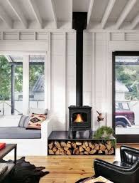 Home Wood Burning Stove With Firewood Storage In 2020 Wood Burning Stoves Living Room Wood Stove Decor Stove Decor