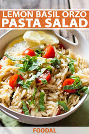 Recipe For Lemon Basil Orzo Pasta Salad With Vegan Parmesan Foodal Recipe Orzo Pasta Mason Jar Salad Recipes Pasta Salad