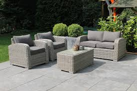 wicker loungeset loungeset model aude bestaande uit 1 zitbank 2 zits 1 tafel en 2 fauteuils gemaakt van uv bestendig g huis en tuin tuinsets kussenhoezen
