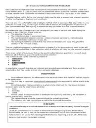 Quantitative research can be conducted by using a variety of methods of numerical data collection. Data Gathering Procedure In Quantitative Research Example
