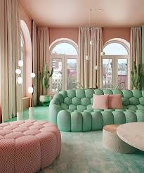 Oliver Thomas Interiors On Instagram Pink Green Dream Fab Space Reutovdesign Pinkperfection Living Room Green Colorful Apartment Cheap Home Decor