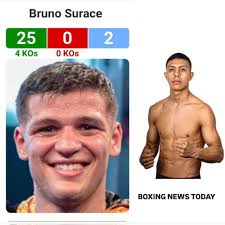 Bruno Surace. This is Jaime Munguia's opponent in two weeks. 25-0 with  4Ko's is an interesting record. He's ranked #51 in the world. I'm not mad  at this as a stay busy
