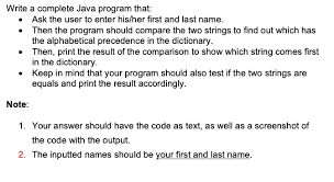 All string literals in java programs, such as abc, are implemented as instances of this class. Answered Write A Complete Java Program That Bartleby