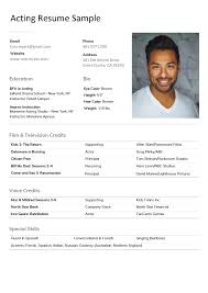 Specifically, however, theater or actor resumes are formatted rather uniquely. Acting Resume Sample Writing Tips Actor Resume Templates