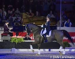 Netherland's dressage rider anky van grunsven rides on her horse salinero 25 august 2004 at markopoulo olympic equestrian centre during the final. Anky Van Grunsven S Salinero Celebrated In Retirement Ceremony At Den Bosch