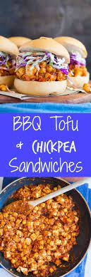 Bbq Tofu Chickpea Sandwiches These Are A Really Delicious And Flavorful Vegetarian Main Dish Th Vegetarian Recipes Vegetarian Vegan Recipes Cooking Recipes