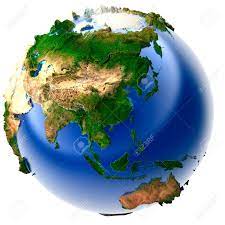 Features gray metal base for tabletop or wall mount. 3d Model Of The Globe With An Exaggerated Vertical Relief Stock Photo Picture And Royalty Free Image Image 7045075