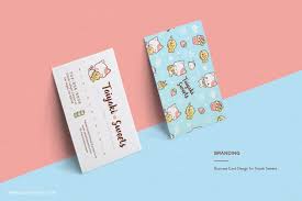 Japanese Inspired Character Logo And Branding Taiyaki Sweets Kawaii Neko Cute Cat Eating Taiya Business Card Branding Cute Business Cards Cool Business Cards