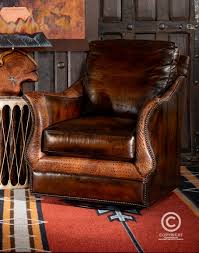 Swivel glider chairs living room. Calexico Leather Swivel Glider Fine Furniture Adobe