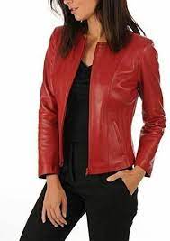 Valentine S Day Women S Genuine Lambskin Leather Red Leather Zipper Jacket Ebay In 2021 Leather Jacket Style Leather Jackets Women Leather Jacket