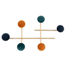Patere 6 Crochets En Metal Et Velours Decoration Maison Du Monde Mobilier De Salon Objet Deco