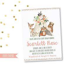 Woodland Baby Shower Invitation Boho Baby Shower Invitation Teepee Baby Sh Woodland Baby Shower Invitations Boho Baby Shower Invitations Baby Shower Woodland