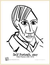 Self Portrait Picasso Free Printable Coloring Page Arte De Picasso Arte Cubista Retrato Cubista