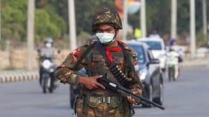 Myanmar's military checkpoint is seen on the way to the congress compound in naypyitaw, myanmar, february 1, 2021. Myanmar Protesters Shot Dead As Army Deploys Unit Linked To Atrocities Financial Times
